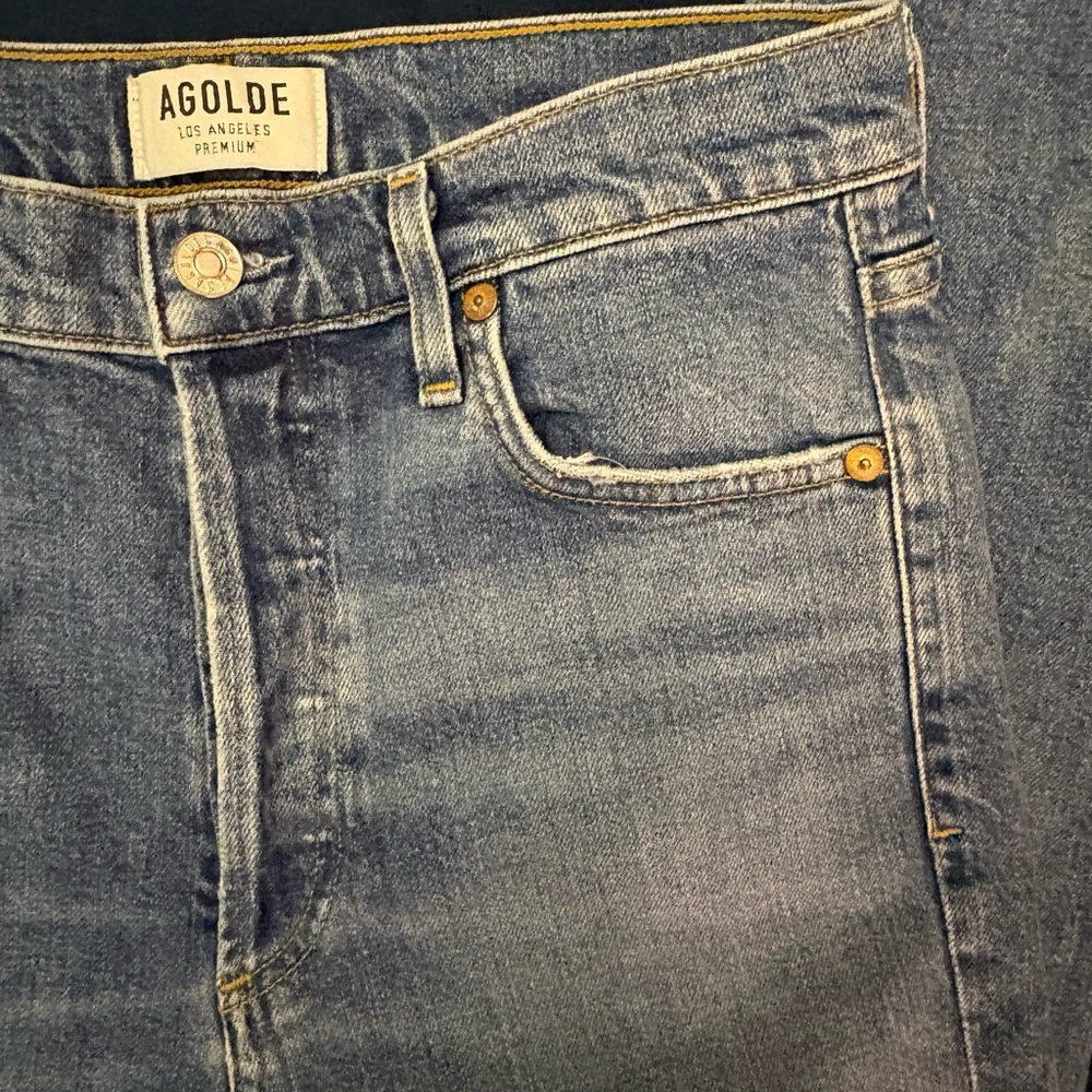 Agolde women’s Nico straight jeans size 27 - Picture 2 of 6